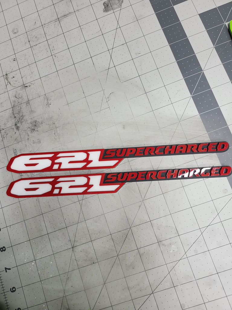 *Color Matched* 6.2L Supercharged Badge (pair)