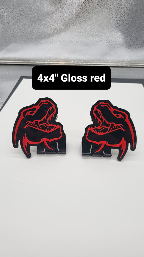T-Rex Acrylic Emblems (PAIR)