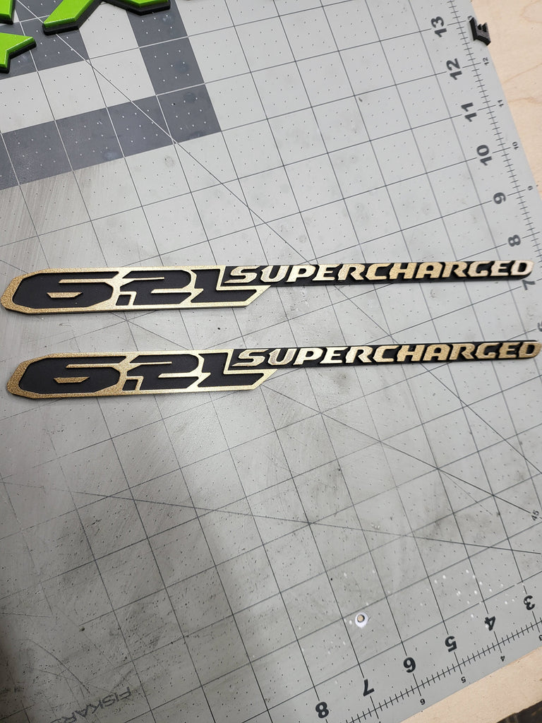 *Custom Color* 6.2L Supercharged Badge (pair)
